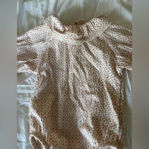 NWOT Zara Floral 3 Month Baby Girl Onesie and Pants with Crochet Trim